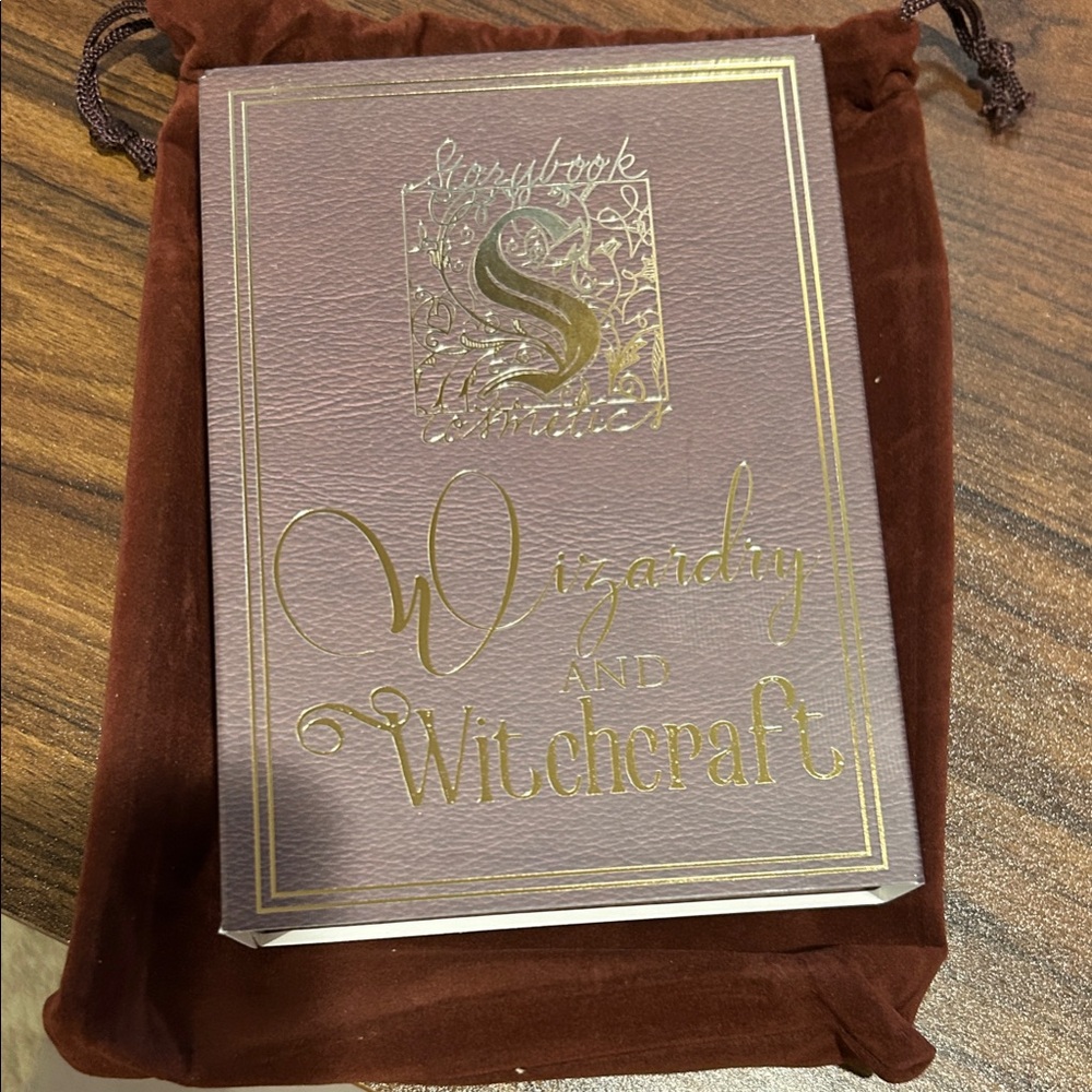 Wizardry and Witchcraft Book with Gold Accents Storybook Cosmetics